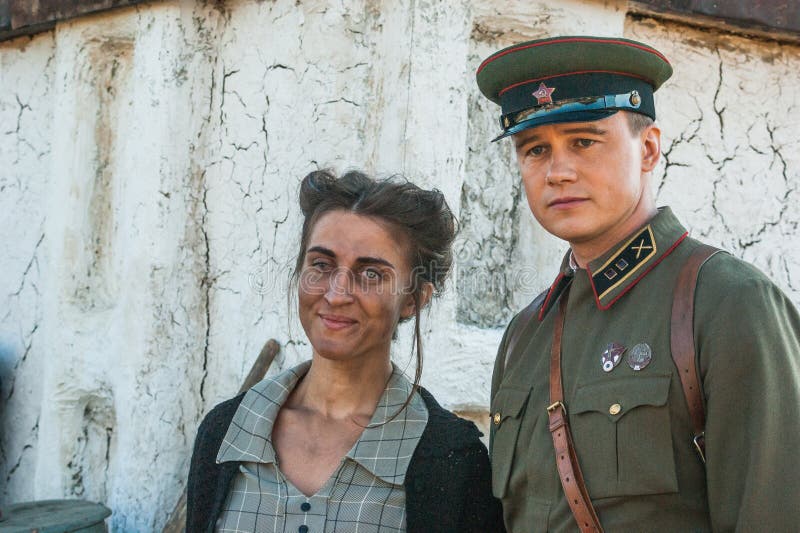 Shooting the film `Ilyinsky frontier` in the Kaluga region of Russia. In Medynsky district of Kaluga region military-historical film `Ilyinsky frontier` Studio stock photography Shooting the film `Ilyinsky frontier` in the Kaluga region of Russia. In Medynsky district of Kaluga region military-historical film `Ilyinsky frontier` Studio stock photography