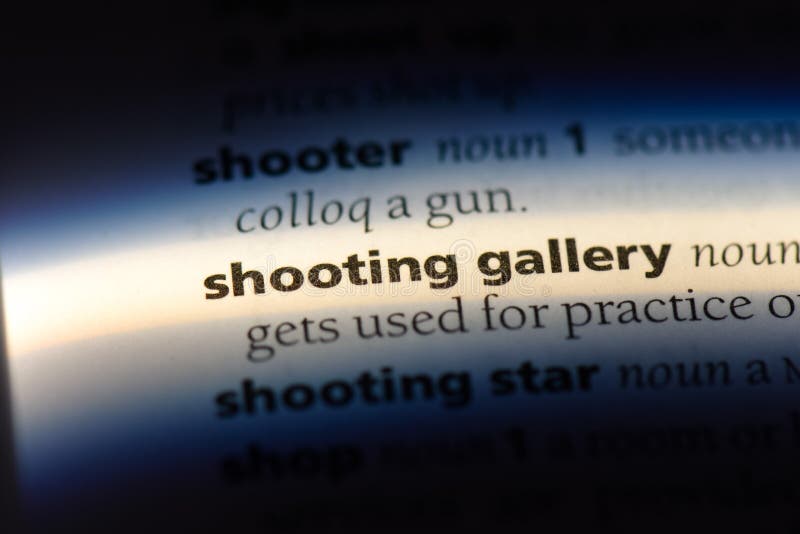 Shooting gallery stock photo. Image of writing, printed 126618928
