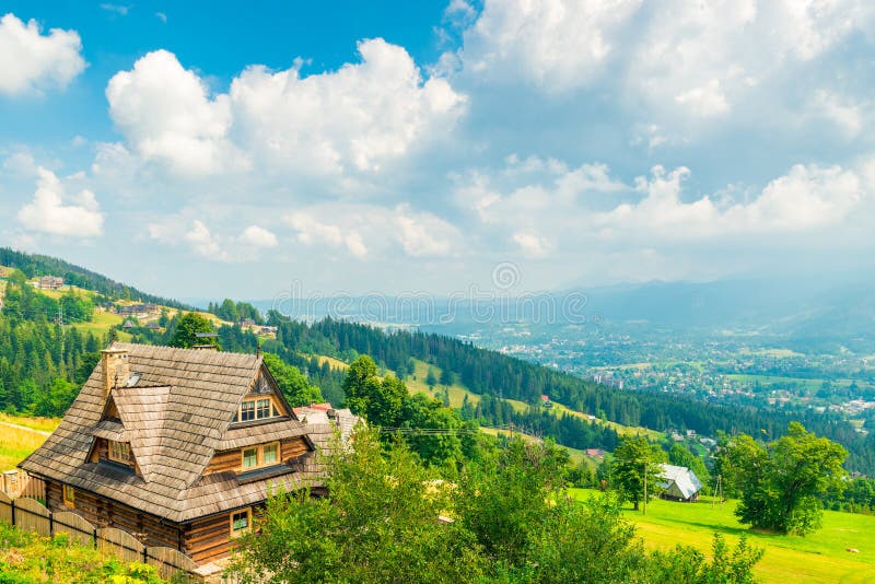 Shooting from a height - hills and houses in Zakopane