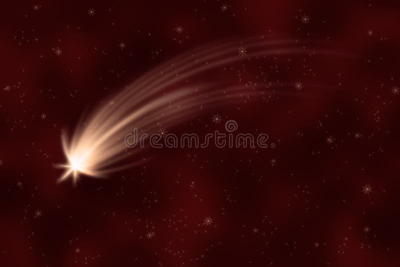 Shooting star in night sky royalty free illustration