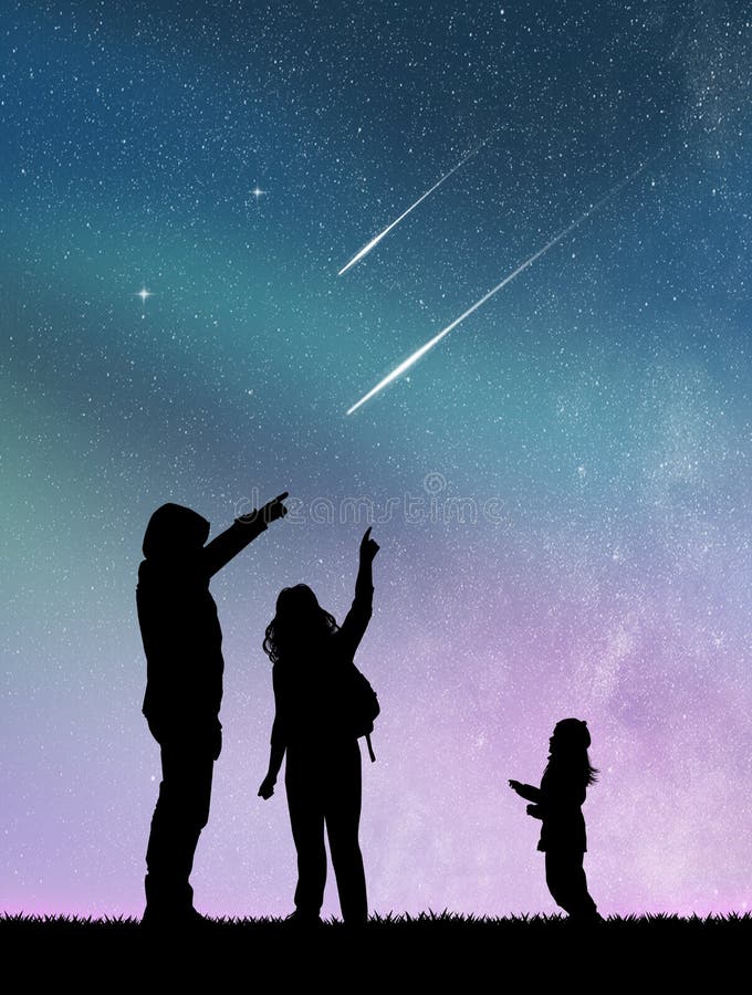 Child Looking Up At Stars