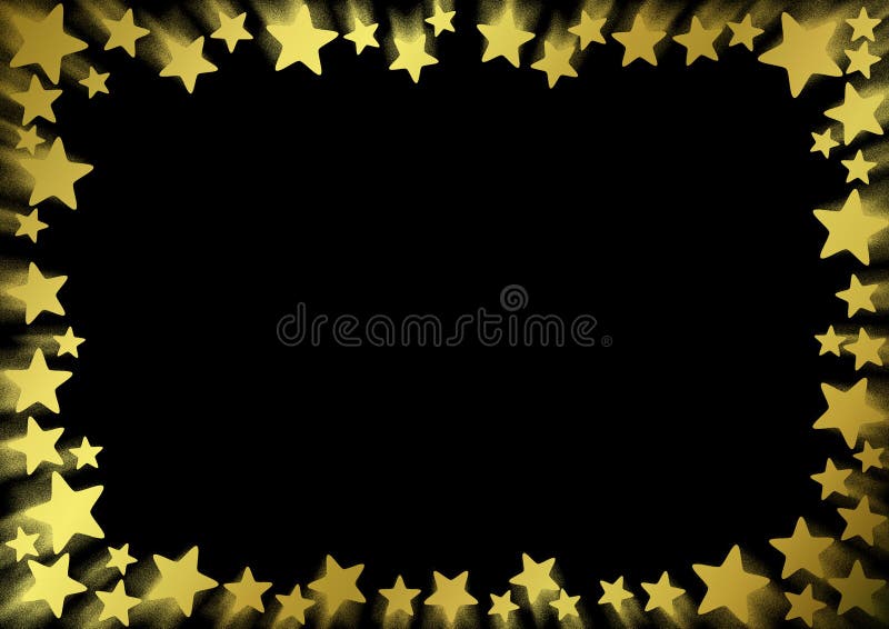 Shooting Stars Trail Frame Border royalty free illustration