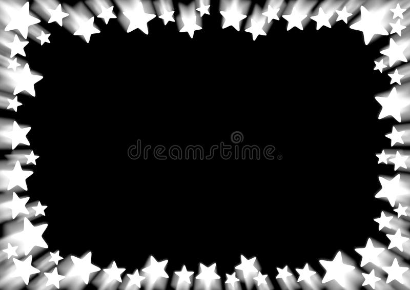 Shooting Stars Trail Frame Border vector illustration