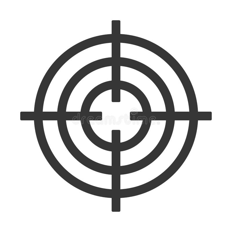 Shooting Target Icon Isolated on White Background. Vector stock illustration
