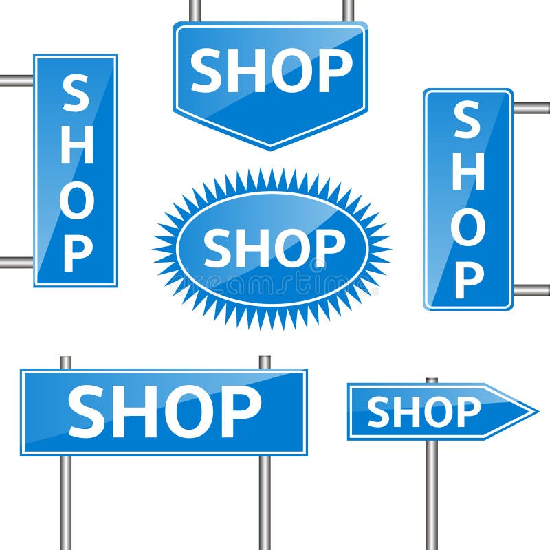 Shop banners stock vector. Illustration of business, message - 51667668