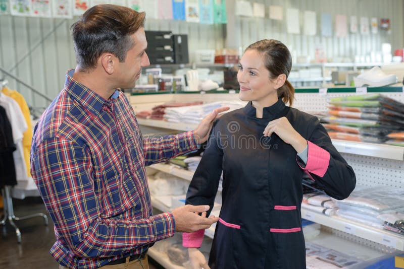 Shop that sells uniforms stock image. Image of shot 247463845