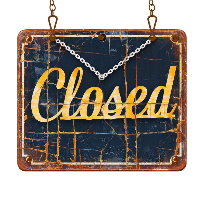 Shop Închis Board Sign pe fundal transparent Ai Generat vector illustration