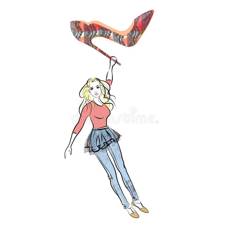 shopaholic E r vektor abbildung shopaholic E r vektor abbildung