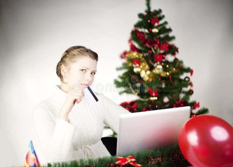 Shoping in linea immagini stock