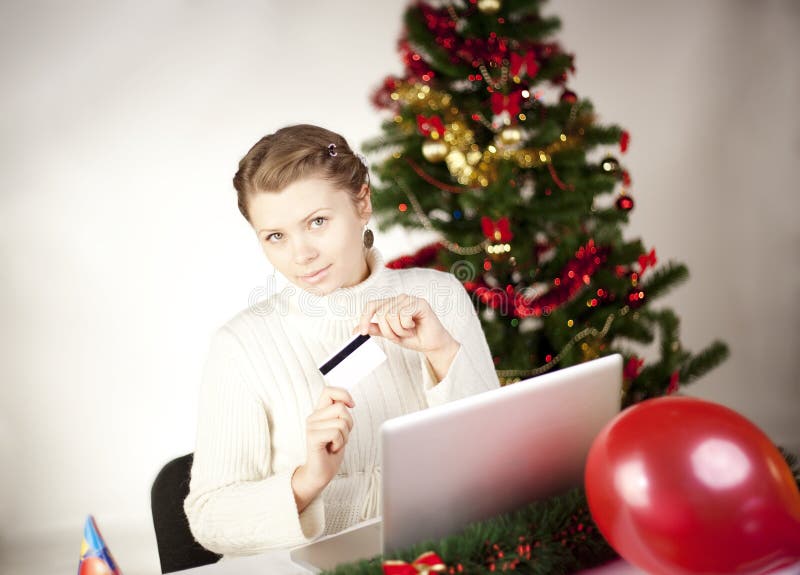 Shoping in linea fotografia stock libera da diritti