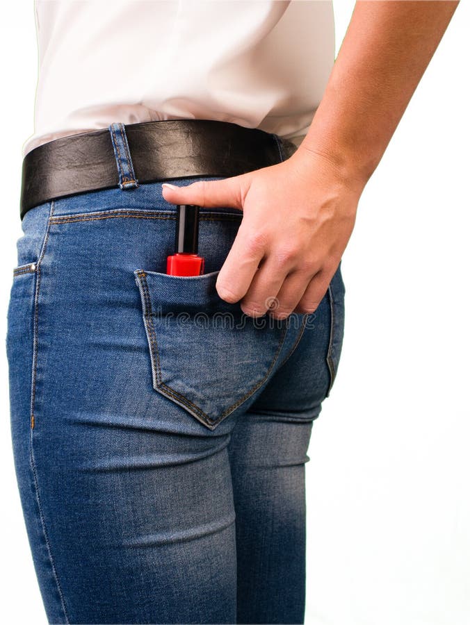 Shoplifter at work royalty free stock photos