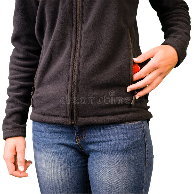 Shoplifter at work stock photo