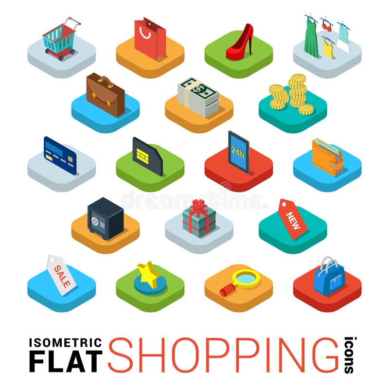Flat 3d isometric trendy style online store shopping web mobile app infographics icon set. Cart bag credit card tablet wallet label sale search favorite credit bank card money dollar note gift box coin safe. Website application collection. Flat 3d isometric trendy style online store shopping web mobile app infographics icon set. Cart bag credit card tablet wallet label sale search favorite credit bank card money dollar note gift box coin safe. Website application collection.