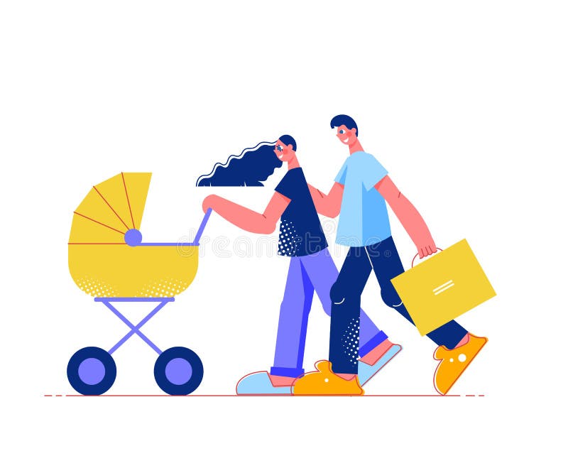 Grocery Stroller Stock Illustrations – 78 Grocery Stroller Stock ...