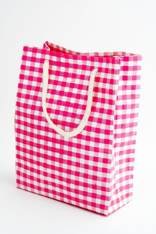 Decorative Shopping Bag On White Stock Image Image of celebration