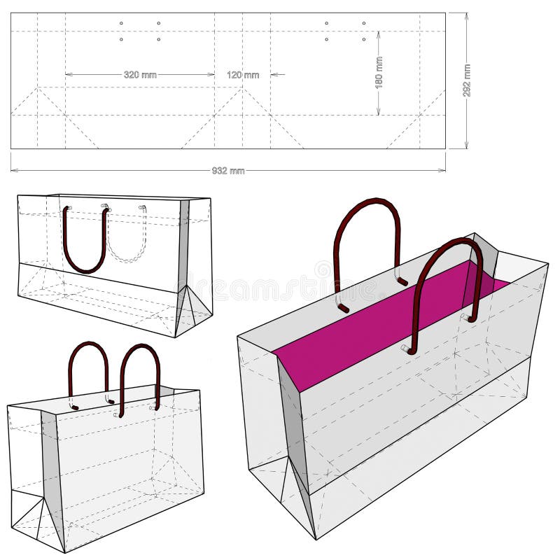 Die Cut Shopping Bag Stock Illustrations 349 Die Cut Shopping Bag