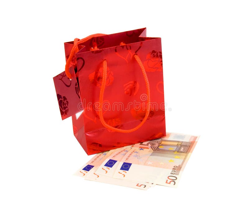 Shopping bag with euro