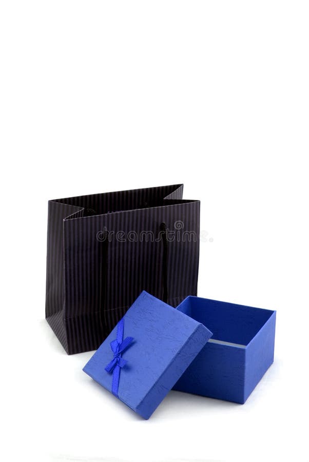 Shopping Bag and Gift Box stock image. Image of party, wrapping 879315