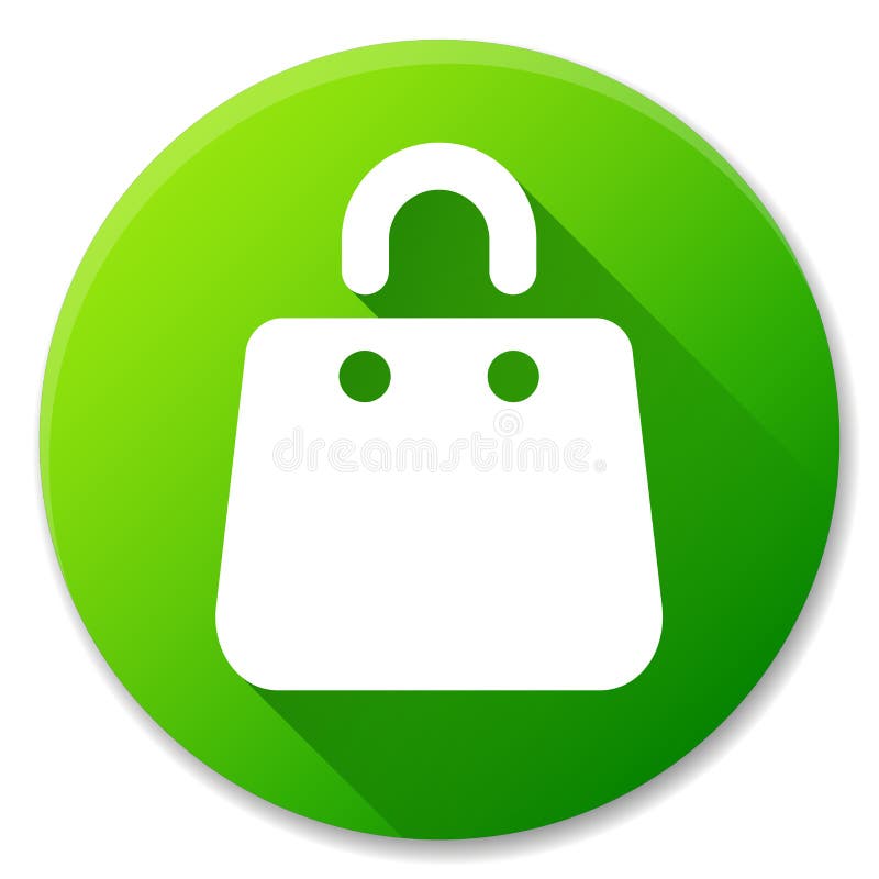 Shopping Bag Icon on White Background Stock Vector Illustration of