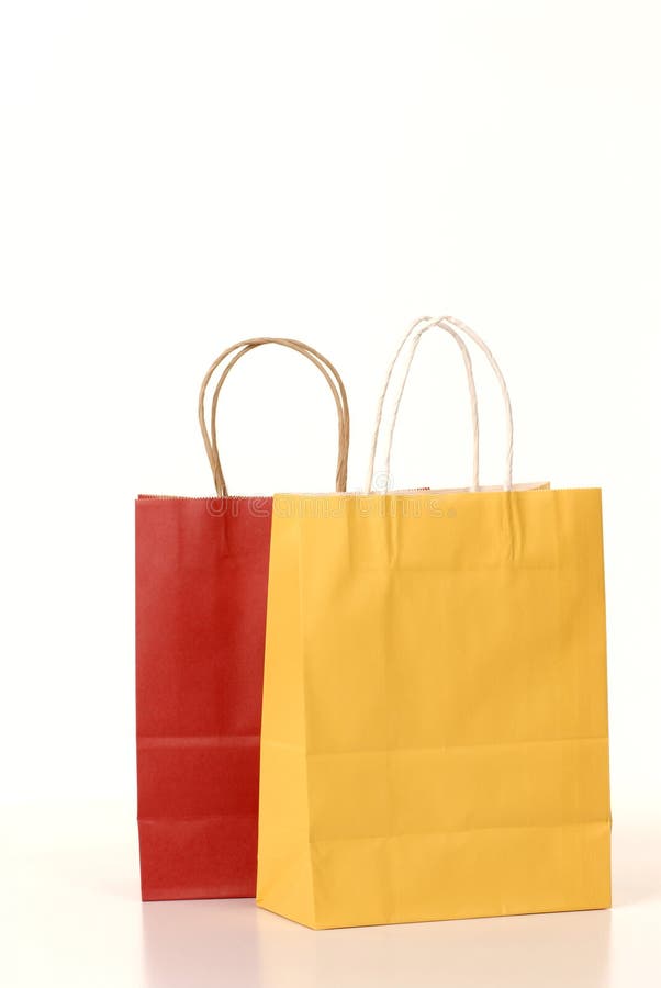 Shopping bags and ribbon gift box