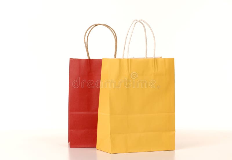 Shopping bags and ribbon gift box