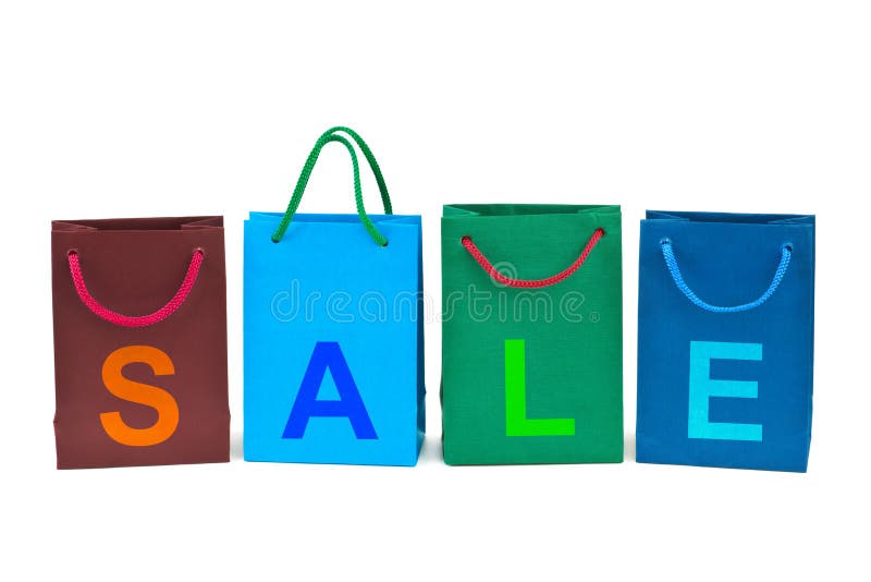 Shopping bags and word Sale