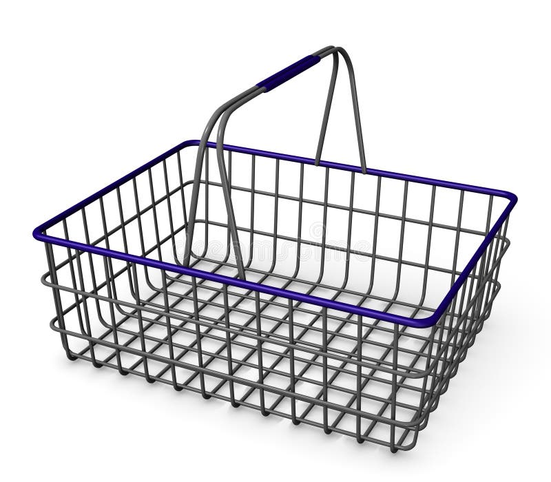 Shopping basket stock illustration. Illustration of render - 14770021