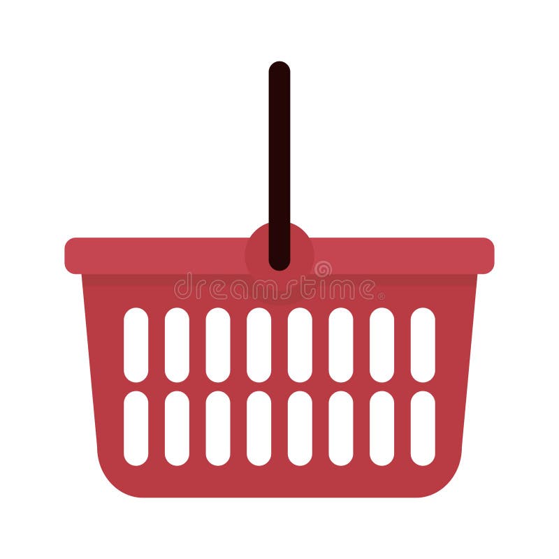 Shopping Basket Symbol Isolated Stock Vector Illustration of market