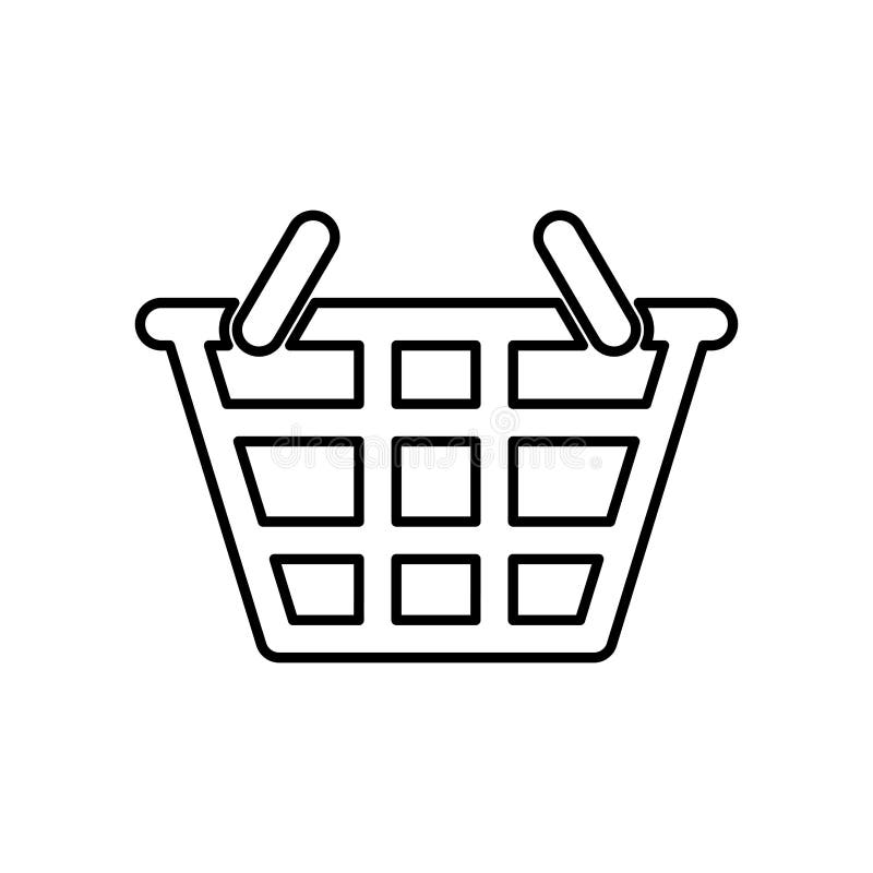 Shopping basket symbol stock illustration. Illustration of shopping