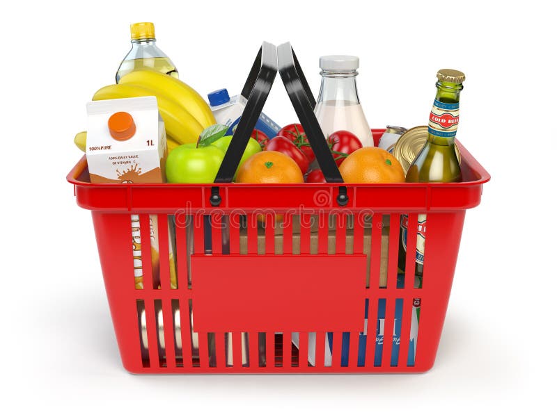 Shopping Basket Market Isolated Icon Flat Design Royalty Free SVG,  Cliparts, Vectors, and Stock Illustration. Image 61125486.