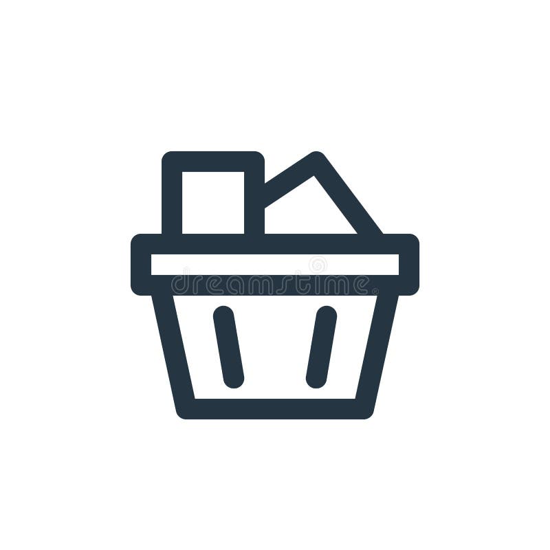 Shopping basket vector icon. shopping basket editable stroke. shopping basket linear symbol for use on web and mobile apps, logo stock illustration