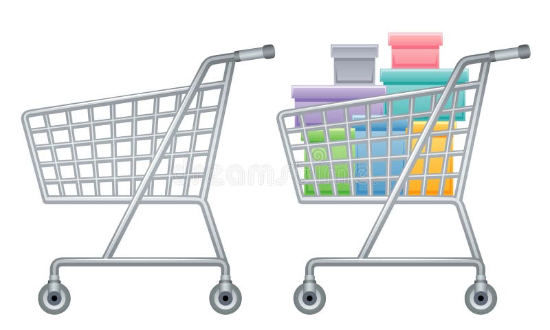 Shopping cart vector illustration
