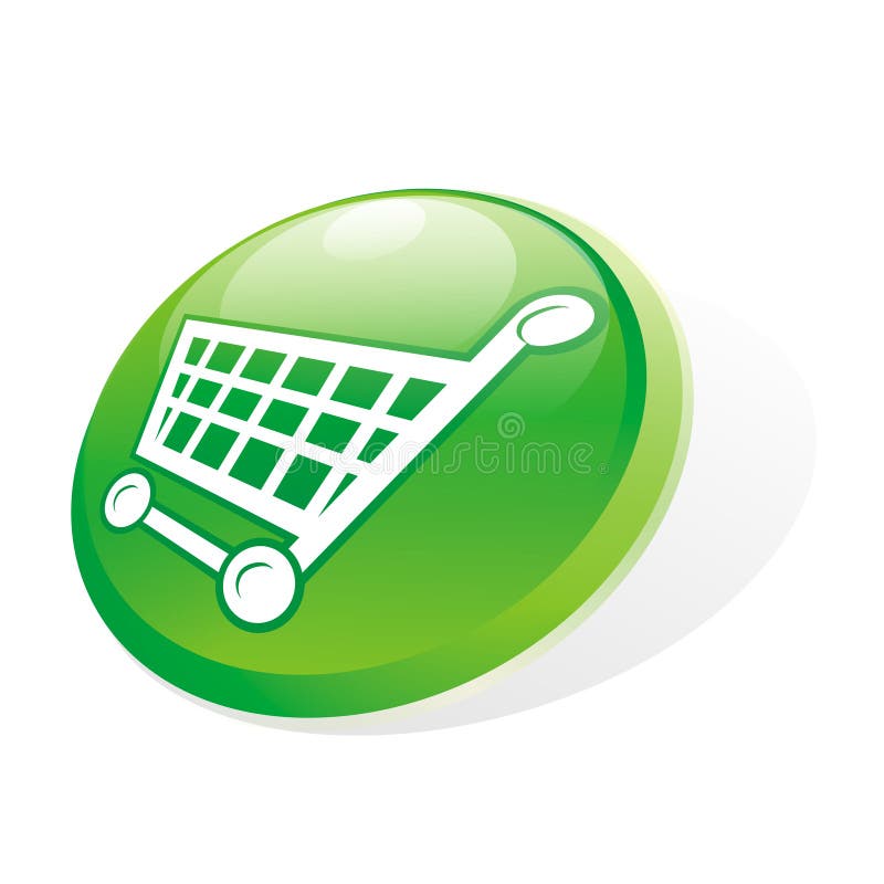 Shopping Cart Basket Icon stock illustration. Illustration of shopping