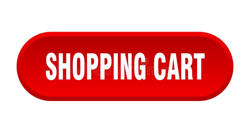 Shopping cart button. rounded sign on white background royalty free illustration