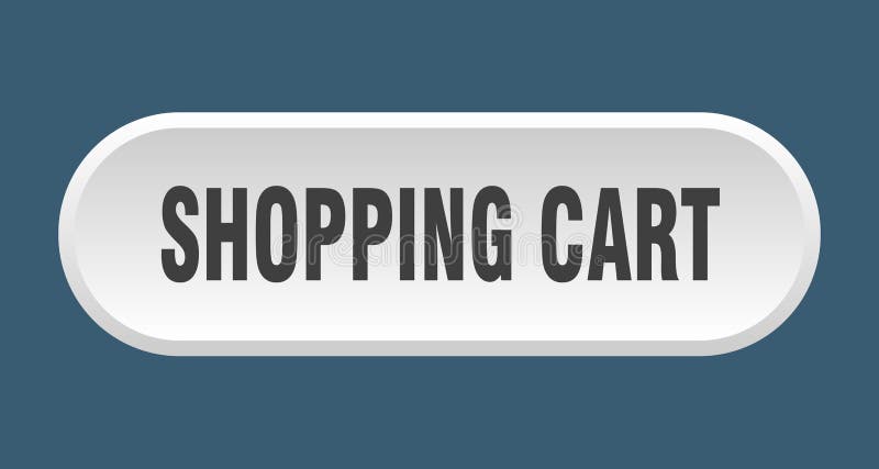 Shopping cart button. rounded sign on white background stock illustration