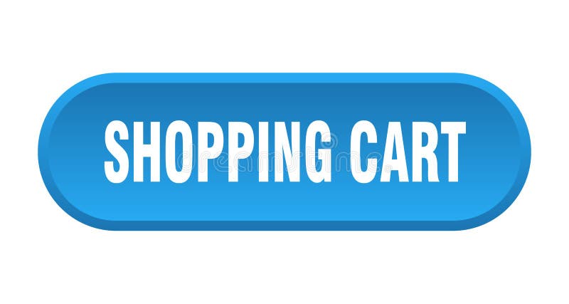 Shopping cart button. rounded sign on white background royalty free illustration