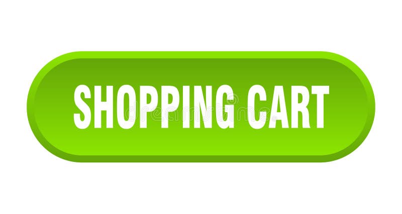 Shopping cart button. rounded sign on white background vector illustration