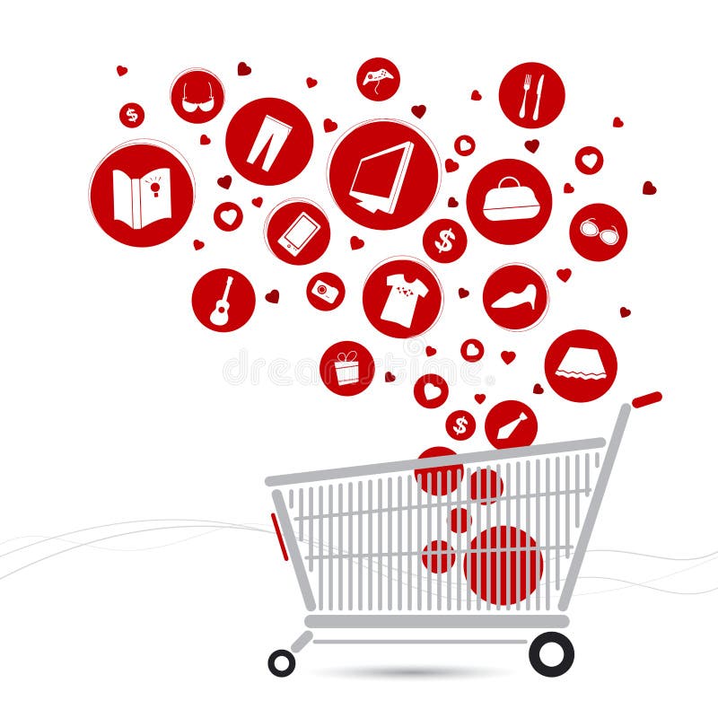 Shopping cart royalty free illustration Shopping cart royalty free illustration