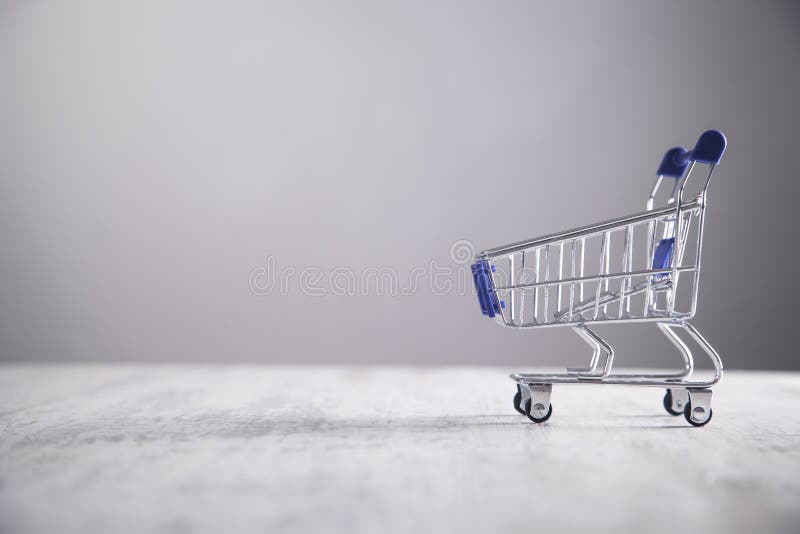 Shopping Cart on the Desk. Business Stock Photo Image of empty, shopping 140767844