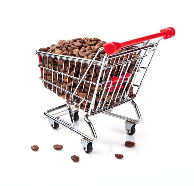 Shopping Cart Filled With Coffee Beans Stock Photography Image 19813192