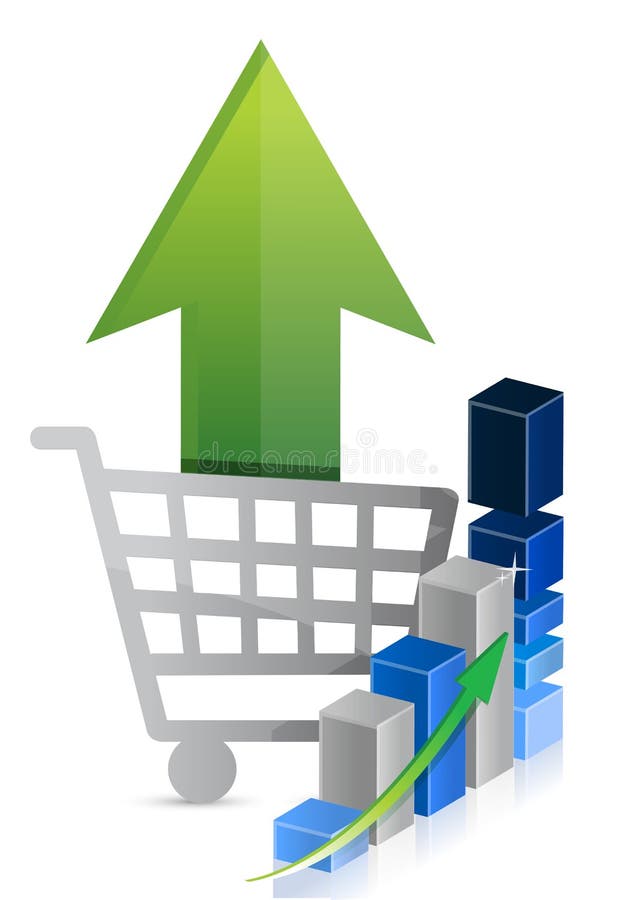 Shopping Cart Graph Business Stock Illustration Illustration of moving, business 29231268