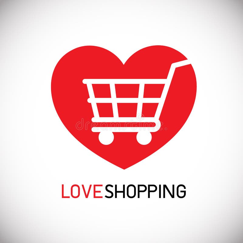 Heart in shopping cart. stock vector. Illustration of element 74521141
