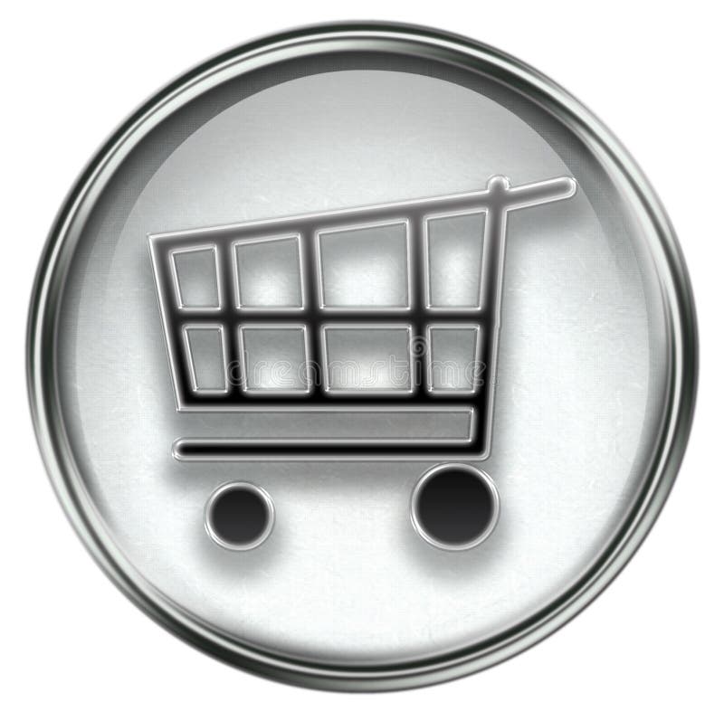 Shopping cart icon grey