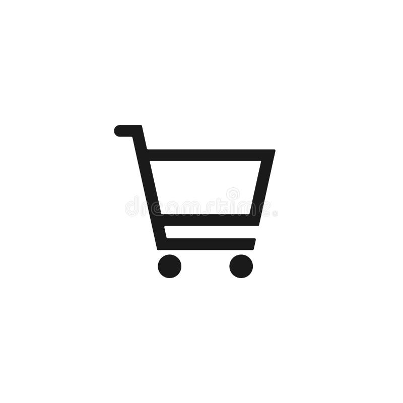 Shopping Cart Symbol. Flat Shape Web Store Button. Online Shop Sign. Vector Illustration Image Vector - Illustration of logo, sale: 196481928