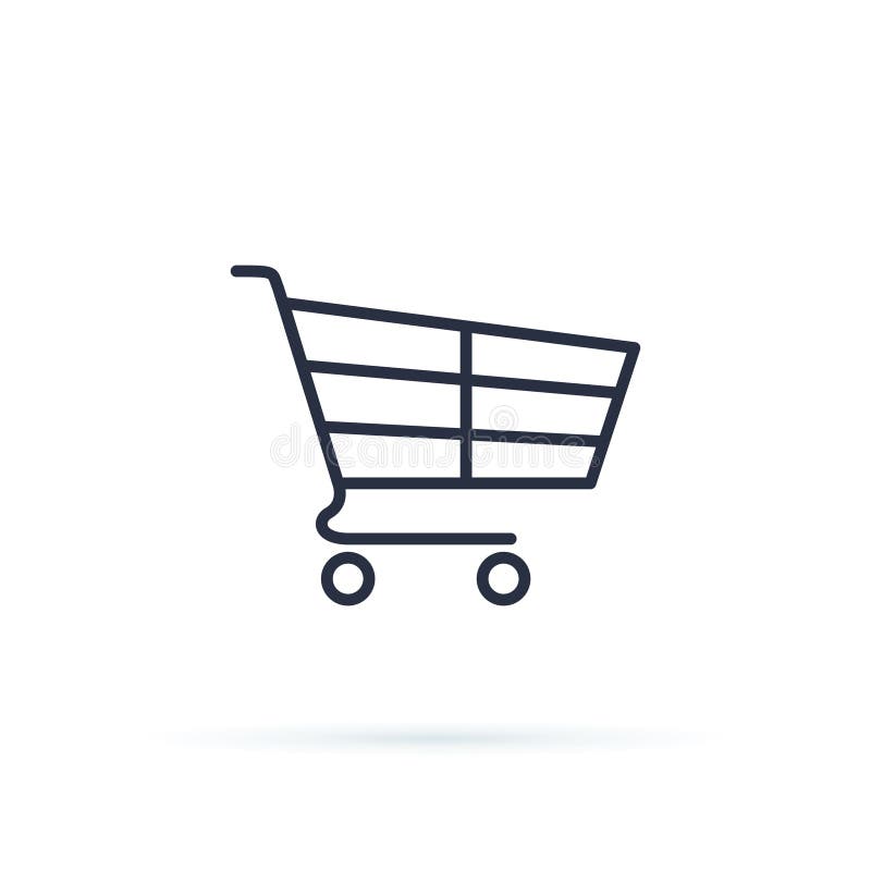 Shopping Cart Icon Vector Illustration. Fast delivery shopping cart icon thin line for web and mobile, modern design. royalty free illustration Shopping Cart Icon Vector Illustration. Fast delivery shopping cart icon thin line for web and mobile, modern design. royalty free illustration