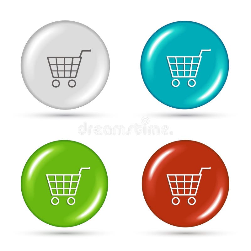 Shopping cart icons stock illustration