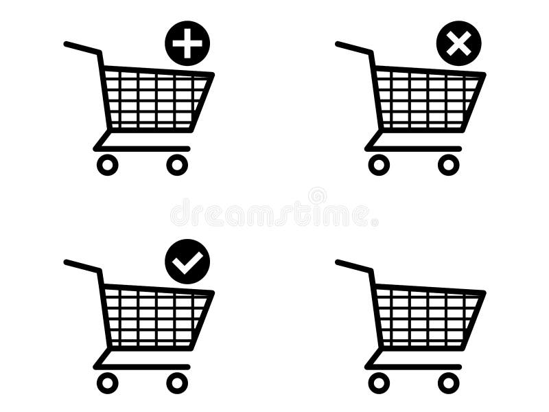 Shopping Cart Icons stock illustration. Illustration of cart 37559486