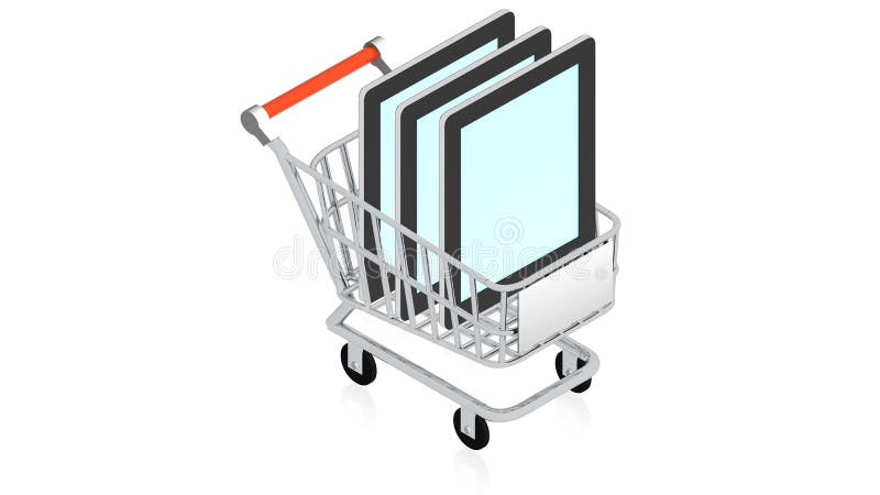 Shopping cart with item