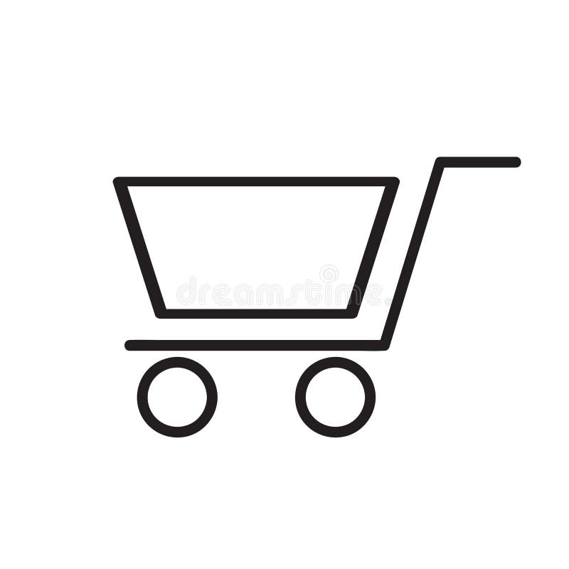 Shopping Cart Minimal Style Icon Vector Eps10 Stock Vector