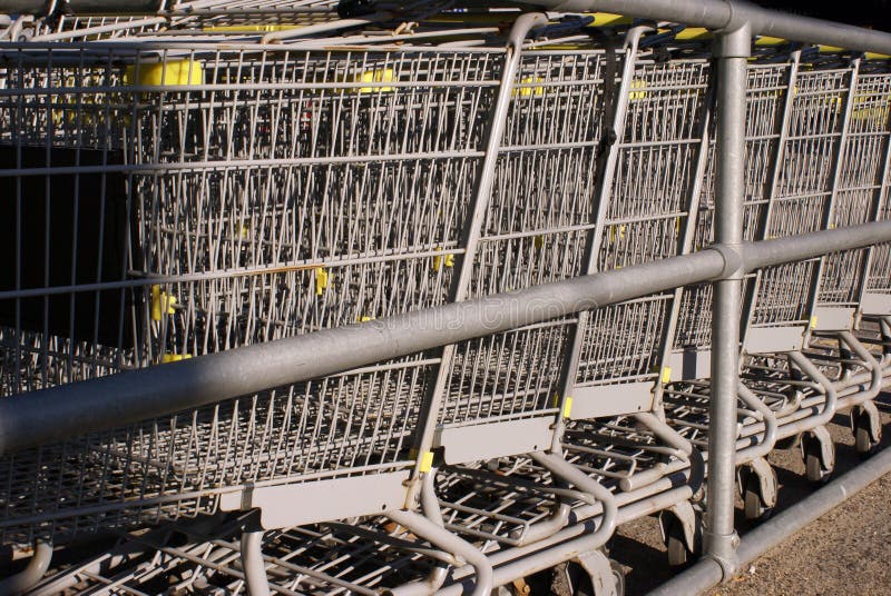 Shopping cart return area stock image. Image of object 7969107